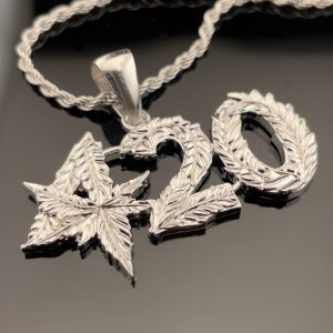 Leafy 420 Pendant - 925 Sterling Silver