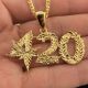 Leafy 420 Pendant - 14k Gold Plated