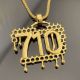 710 Honeycomb Pendant - 14k Gold Plated